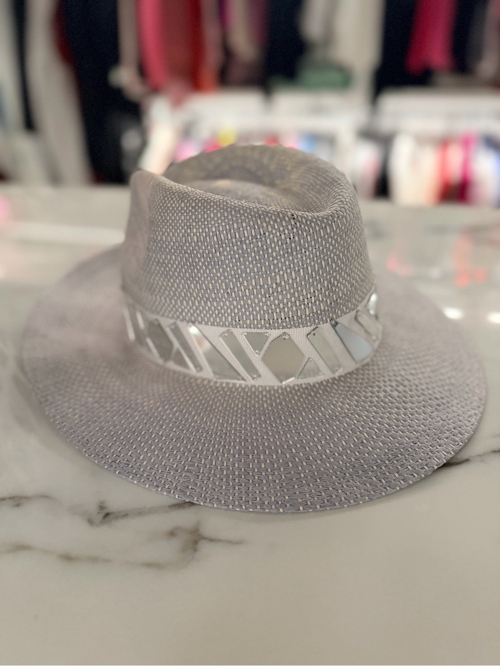 Panama Jack Light Gray Fedora with Black Inner Band